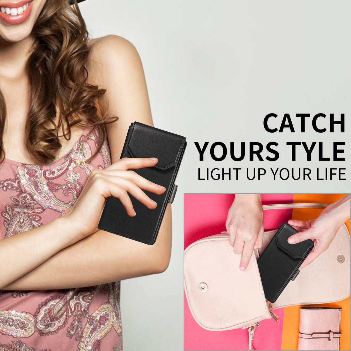 For Xiaomi 17T Case with Multi-Card Holder and Strap PU Leather Phone Cover Stand