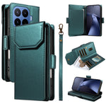 For Xiaomi 17T Case with Multi-Card Holder and Strap PU Leather Phone Cover Stand