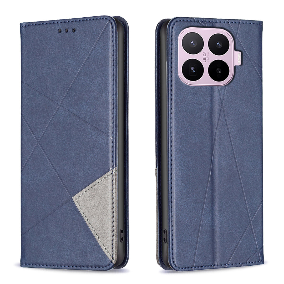 For Xiaomi 17T Case Card Slots Geometry Imprint Leather Phone Cover