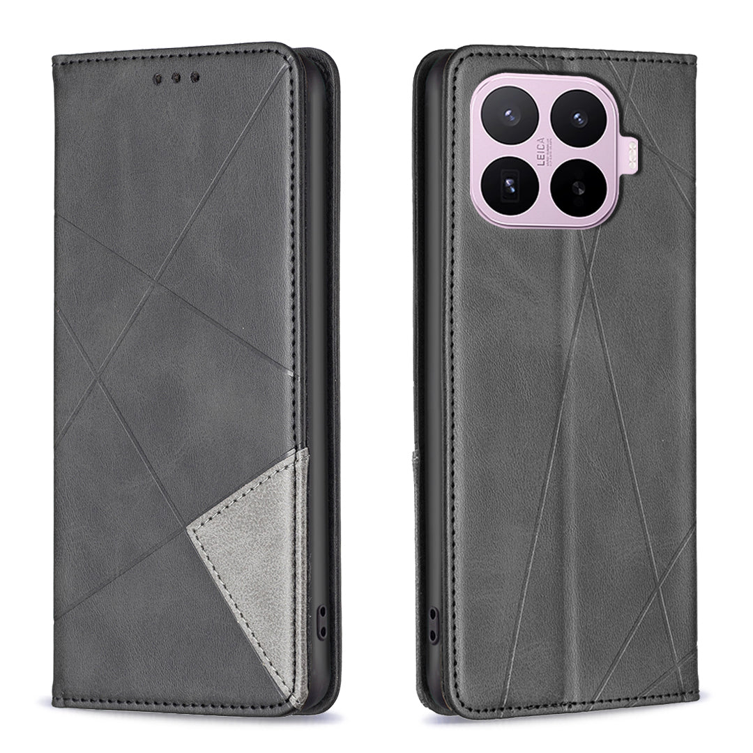 For Xiaomi 17T Case Card Slots Geometry Imprint Leather Phone Cover