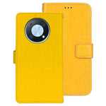 IDEWEI Phone Shell for Huawei nova Y90 4G Crazy Horse Texture PU Leather Flip Stand Wallet Cover Protective Case