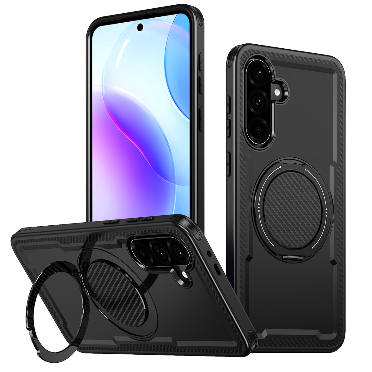Til Samsung Galaxy A27 5G Magnetisk Etui TPU + PC Støtteben Telefoncover