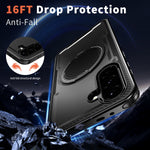 Til Samsung Galaxy A27 5G Magnetisk Etui TPU + PC Støtteben Telefoncover