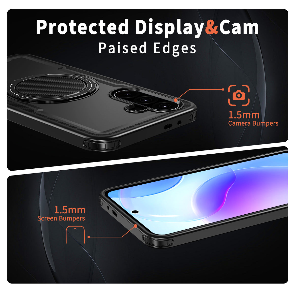 Til Samsung Galaxy A27 5G Magnetisk Etui TPU + PC Støtteben Telefoncover