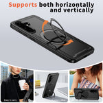 Til Samsung Galaxy A27 5G Magnetisk Etui TPU + PC Støtteben Telefoncover