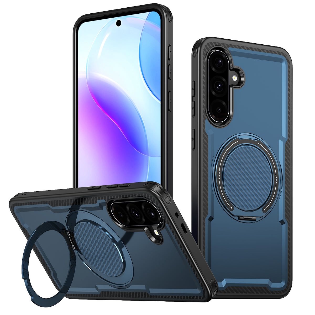 Til Samsung Galaxy A27 5G Magnetisk Etui TPU + PC Støtteben Telefoncover