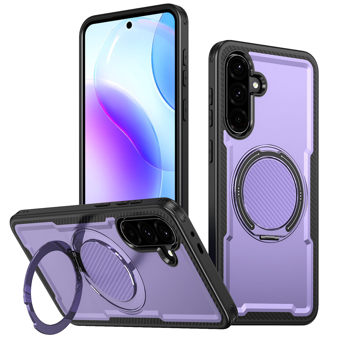 Til Samsung Galaxy A27 5G Magnetisk Etui TPU + PC Støtteben Telefoncover