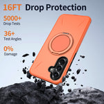 For Samsung Galaxy A27 5G Magnetic Case Rotating Kickstand TPU + PC Phone Cover