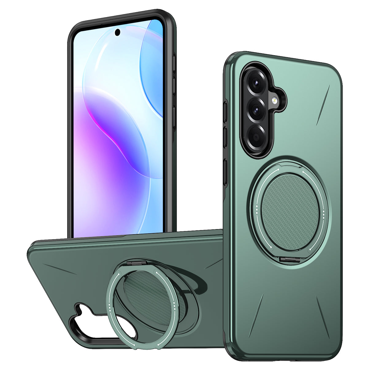 For Samsung Galaxy A27 5G Magnetic Case Rotating Kickstand TPU + PC Phone Cover
