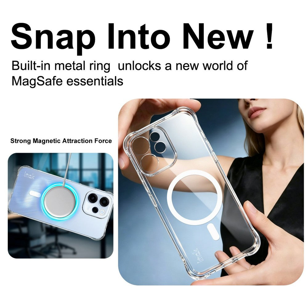 IMAK för Oppo Reno15 F 5G Magnetiskt Skal Airbag Stötsäkert Skydd TPU mobilskal