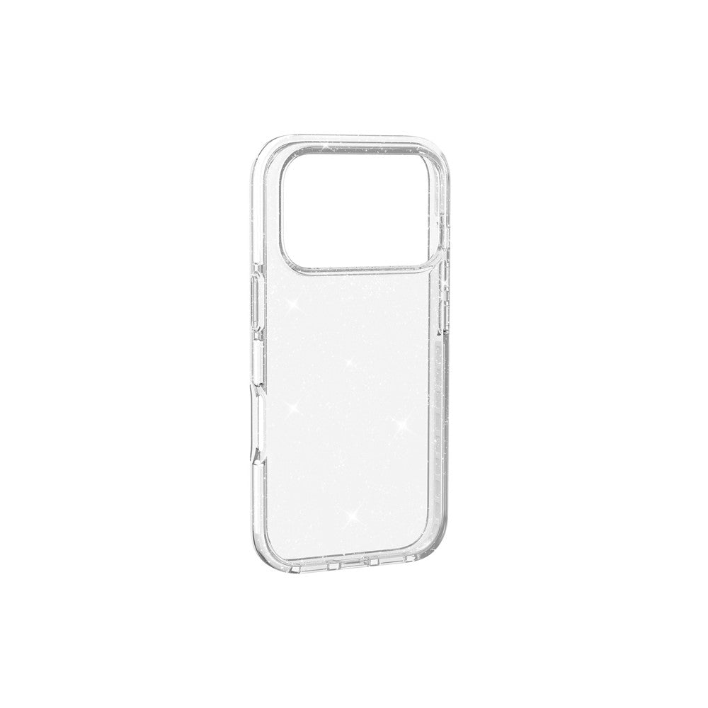 For iPhone 18 Pro Max / 17 Pro Max Glitter Case PC Back TPU+TPE Frame Bling Sparkle Shockproof Cover