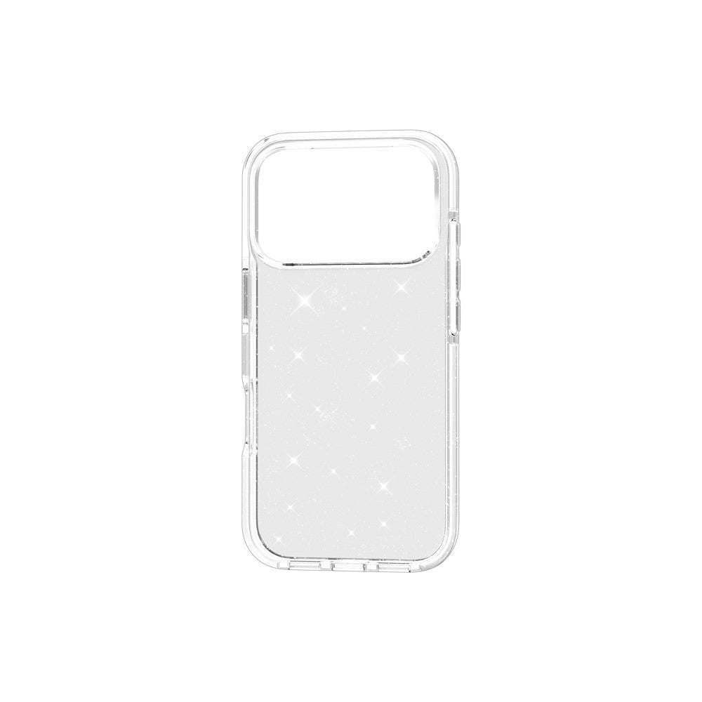 Til iPhone 18 Pro / 17 Pro Glitter Cover PC Bagside TPU+TPE Ramme Bling Glimmer Stødsikkert Cover