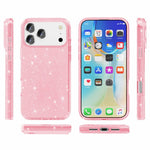 For iPhone 18 Pro / 17 Pro Case Sparkly Powder Glitter Shiny Soft TPU + Hard PC Back Cover