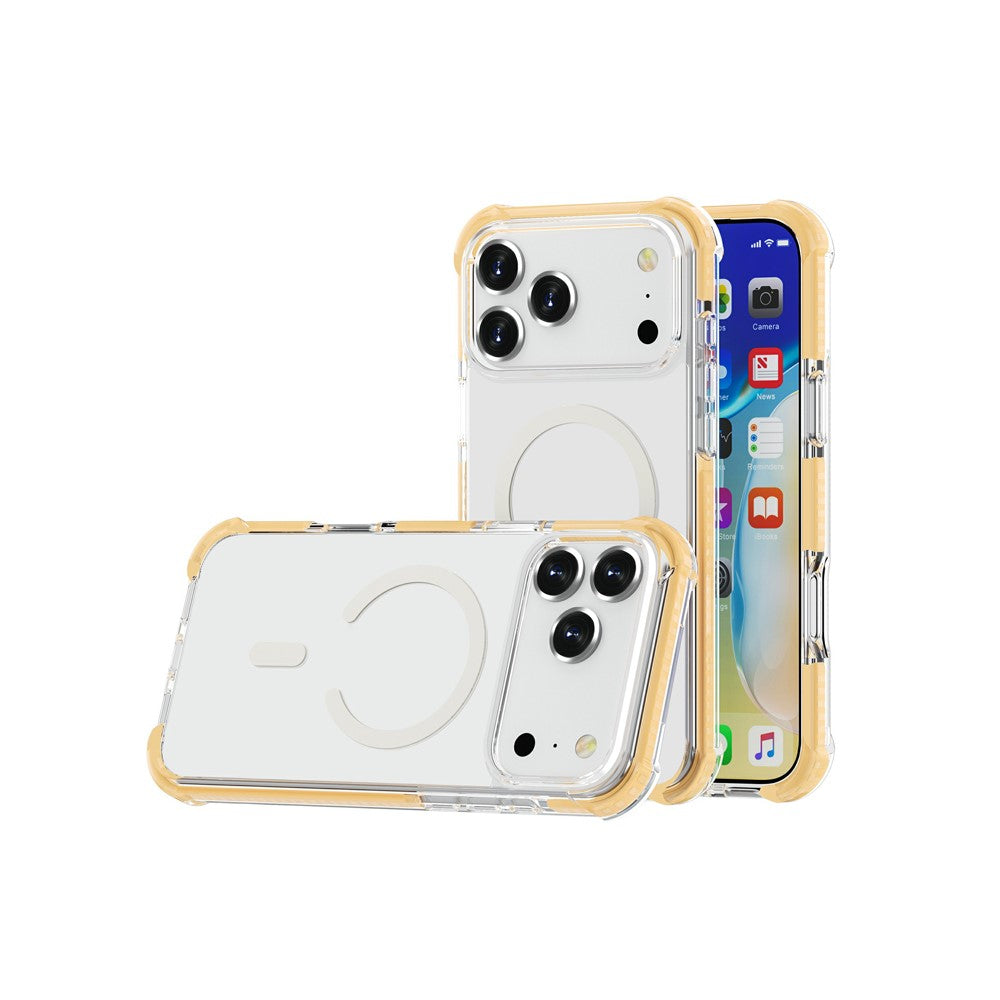 For iPhone 18 Pro / 17 Pro Case Compatible with MagSafe Reinforced Corners TPU + Acrylic + TPE Phone Cover