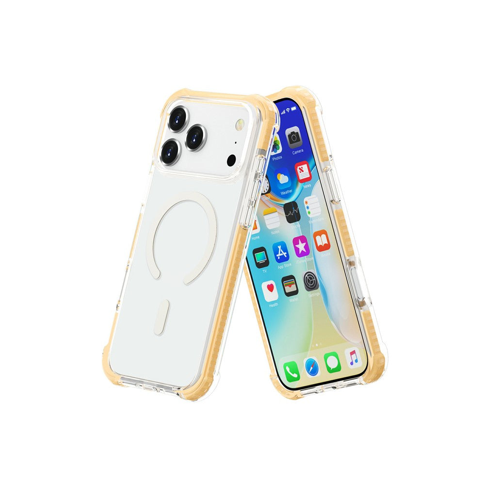For iPhone 18 Pro / 17 Pro Case Compatible with MagSafe Reinforced Corners TPU + Acrylic + TPE Phone Cover