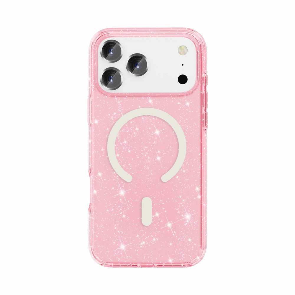 Til iPhone 18 Pro Max / 17 Pro Max Magnetisk Cover Glitter Pulver PC + TPU Telefon Cover
