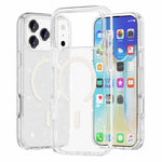 For iPhone 18 Pro / 17 Pro Magnetic Case Glitter Powder PC + TPU Phone Cover