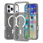 For iPhone 18 Pro / 17 Pro Magnetic Case Glitter Powder PC + TPU Phone Cover