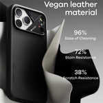 AULUMU A17 for iPhone 17 Pro Max Magnetic Case Biodegradable Vegan Leather + PC Phone Cover
