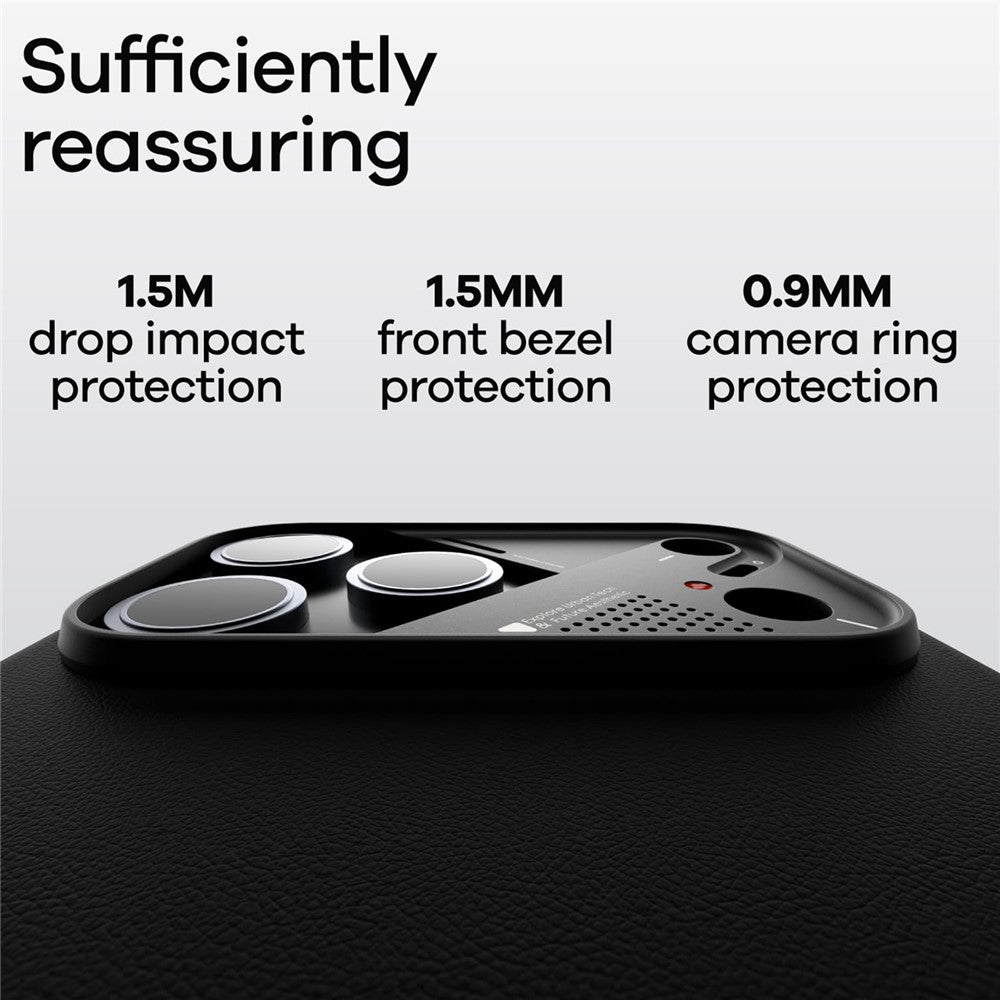 AULUMU A17 for iPhone 17 Pro Max Magnetic Case Biodegradable Vegan Leather + PC Phone Cover
