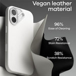AULUMU A17 til iPhone 17 Magnetisk Cover Biologisk Nedbrydeligt Vegansk Læder + PC Telefoncover