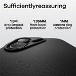 AULUMU A17 til iPhone 17 Magnetisk Cover Biologisk Nedbrydeligt Vegansk Læder + PC Telefoncover