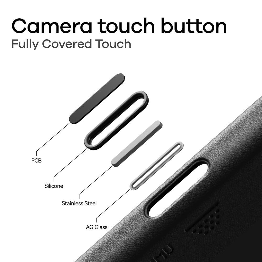 AULUMU A17 til iPhone 17 Magnetisk Cover Biologisk Nedbrydeligt Vegansk Læder + PC Telefoncover