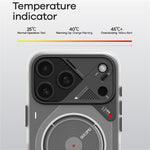 AULUMU A17 For iPhone 17 Pro Max Magnetic Case Superconductive Cooling IMD TPU Phone Cover with Color Changing Indicator