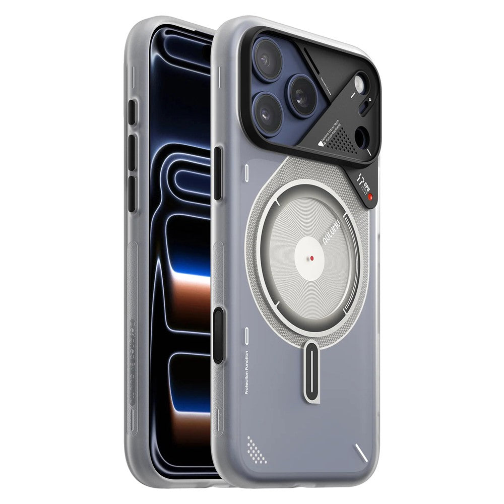 AULUMU A17 For iPhone 17 Pro Max Magnetic Case Superconductive Cooling IMD TPU Phone Cover with Color Changing Indicator
