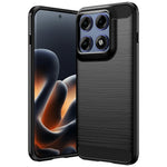 Til Motorola Edge 70 Pro 5G TPU Cover Beskyttende Telefoncover Kulfibertekstur Børstet
