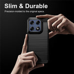 Til Motorola Edge 70 Pro 5G TPU Cover Beskyttende Telefoncover Kulfibertekstur Børstet