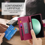 Til Samsung Galaxy S26 FE Læderetui Lynlåslomme Pung Telefoncover med Remme