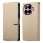 For Xiaomi 17T Case Magnetic Snap Litchi Texture Leather Wallet Phone Cover with Wrist Strap