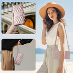 For Motorola Edge 70 Pro 5G Wallet Case Rhombus Stitching Stand Leather Phone Cover with Long   /   Short Strap