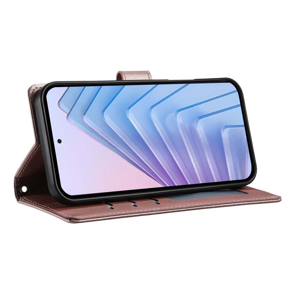 For Motorola Edge 70 Pro 5G Wallet Case Rhombus Stitching Stand Leather Phone Cover with Long   /   Short Strap