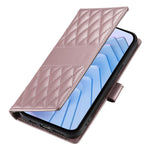 For Motorola Edge 70 Pro 5G Wallet Case Rhombus Stitching Stand Leather Phone Cover with Long   /   Short Strap