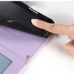 For Xiaomi 17T Wallet Case Rhombus Stitching Stand Leather Phone Cover with Long   /   Short Strap