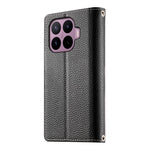 For Xiaomi 17T Leather Case Zipper Wallet Color Splicing Flip Phone Cover with Straps