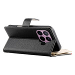 For Xiaomi 17T Leather Case Zipper Wallet Color Splicing Flip Phone Cover with Straps