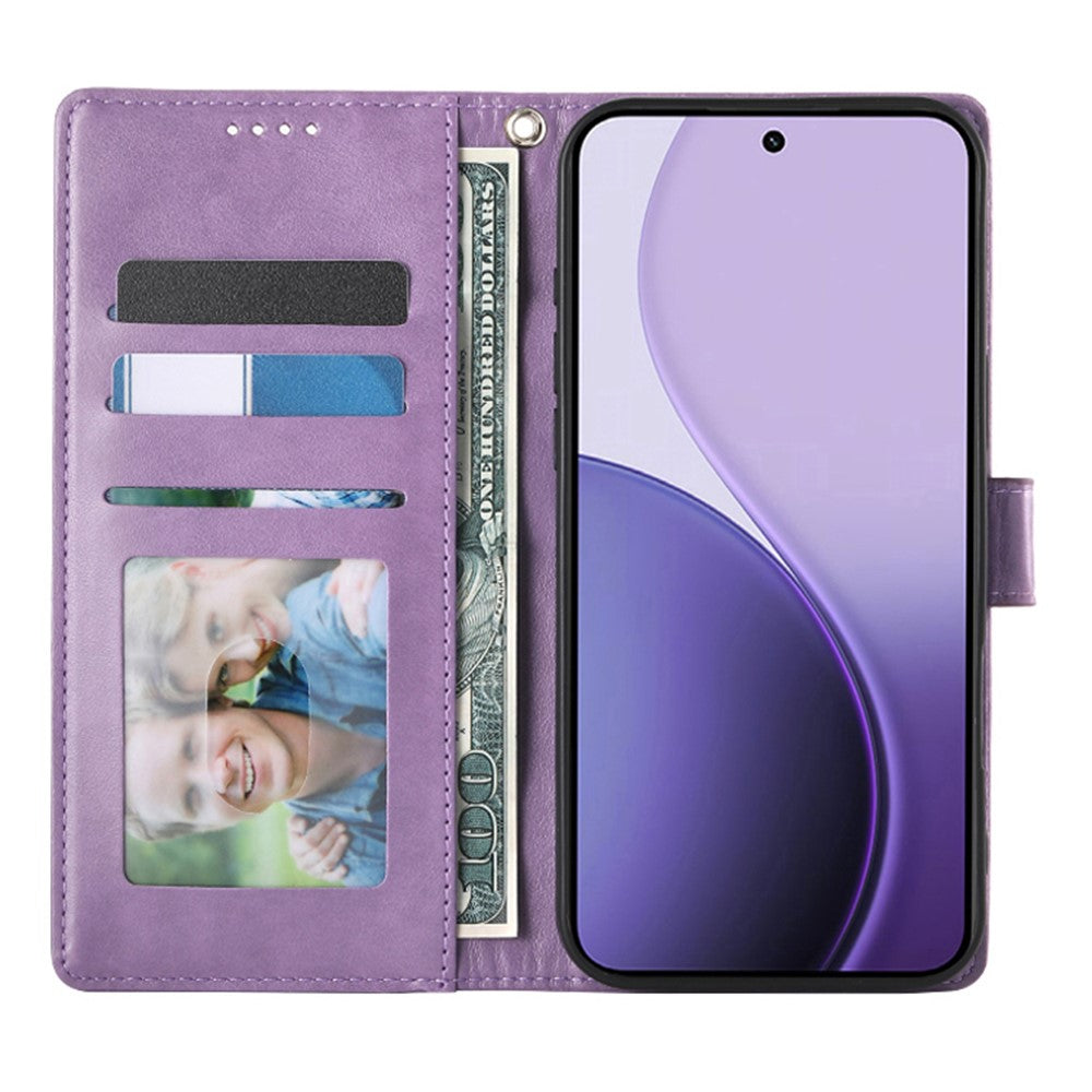 For Xiaomi 17T Wallet Case Butterfly Floral Imprint PU Leather Phone Cover with Wrist Strap