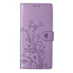 For Xiaomi 17T Wallet Case Butterfly Floral Imprint PU Leather Phone Cover with Wrist Strap