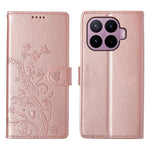 Til Xiaomi 17T Pung-etui Sommerfugl Blomsteraftryk PU Læder Telefoncover med Håndrem