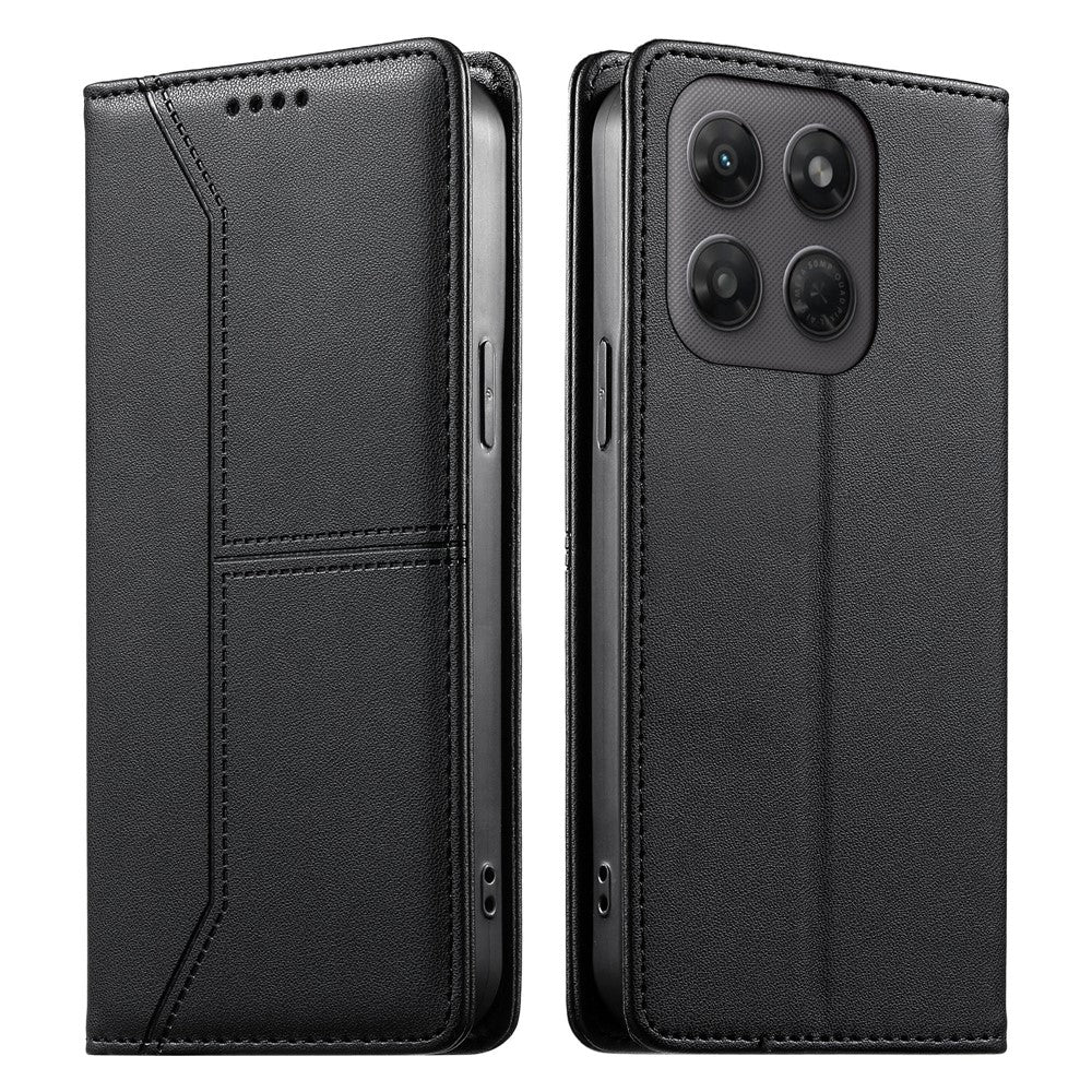 Til Motorola Edge 70 Pro 5G Pung-stander-etui Linjesplejsning TPU PU-læder Telefoncover