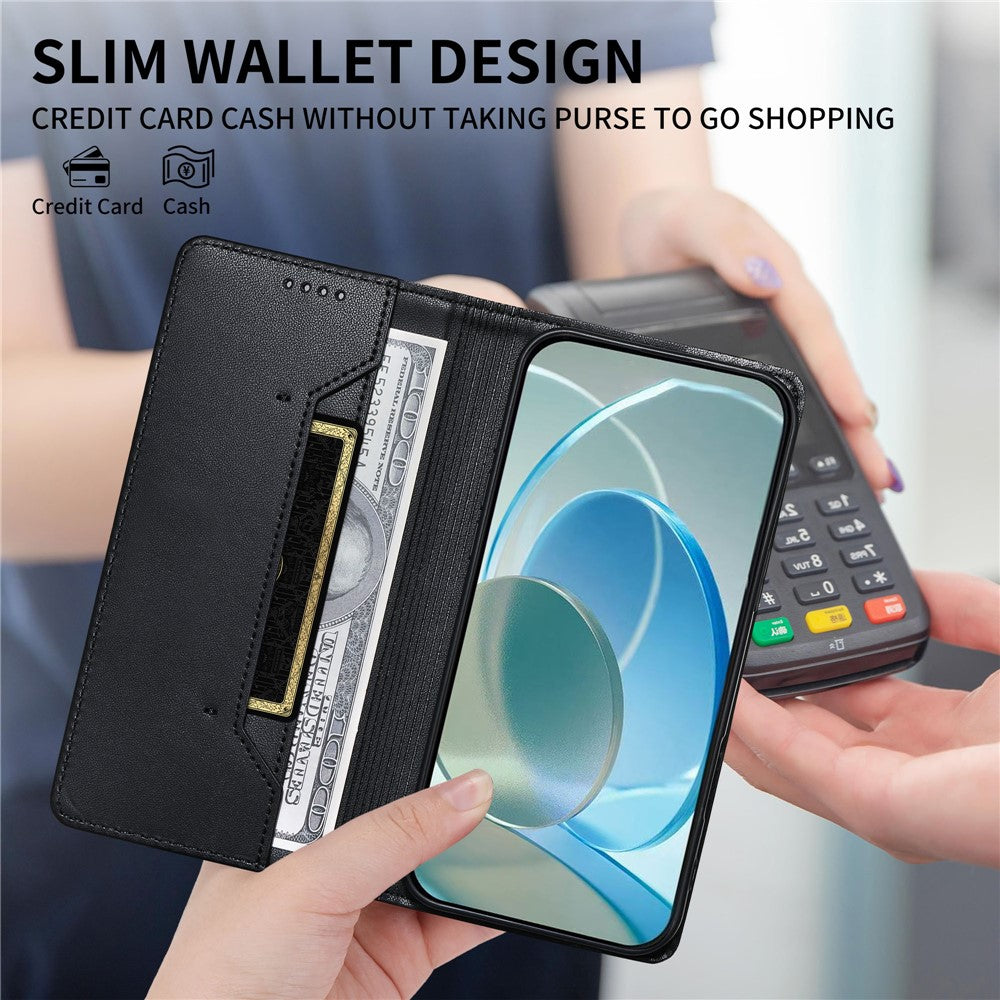 Til Motorola Edge 70 Pro 5G Pung-stander-etui Linjesplejsning TPU PU-læder Telefoncover
