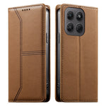 Til Motorola Edge 70 Pro 5G Pung-stander-etui Linjesplejsning TPU PU-læder Telefoncover