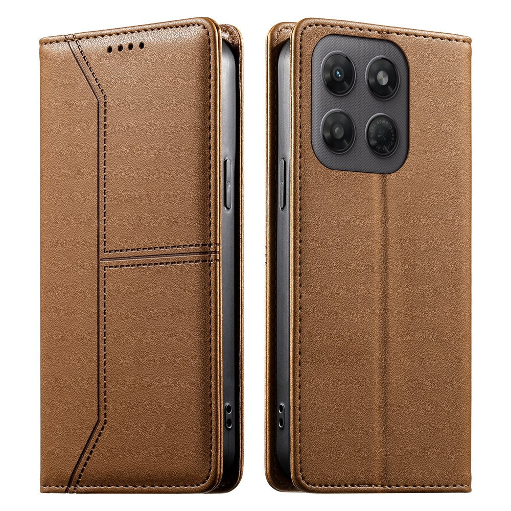 Til Motorola Edge 70 Pro 5G Pung-stander-etui Linjesplejsning TPU PU-læder Telefoncover
