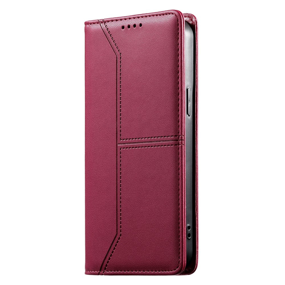 For Samsung Galaxy S26 FE Wallet Stand Case Line Splicing TPU PU Leather Phone Cover