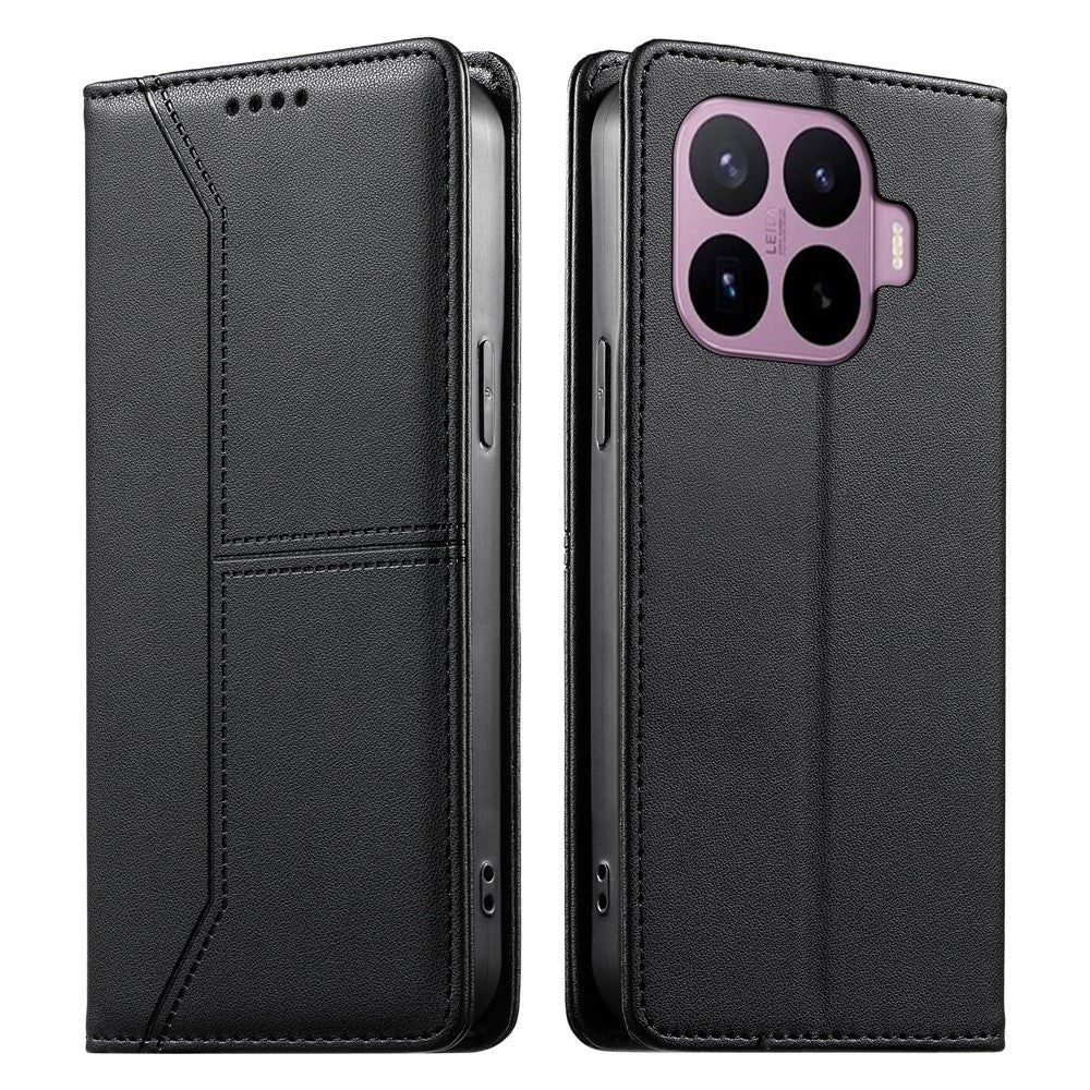For Xiaomi 17T Wallet Stand Case Line Splicing TPU PU Leather Phone Cover