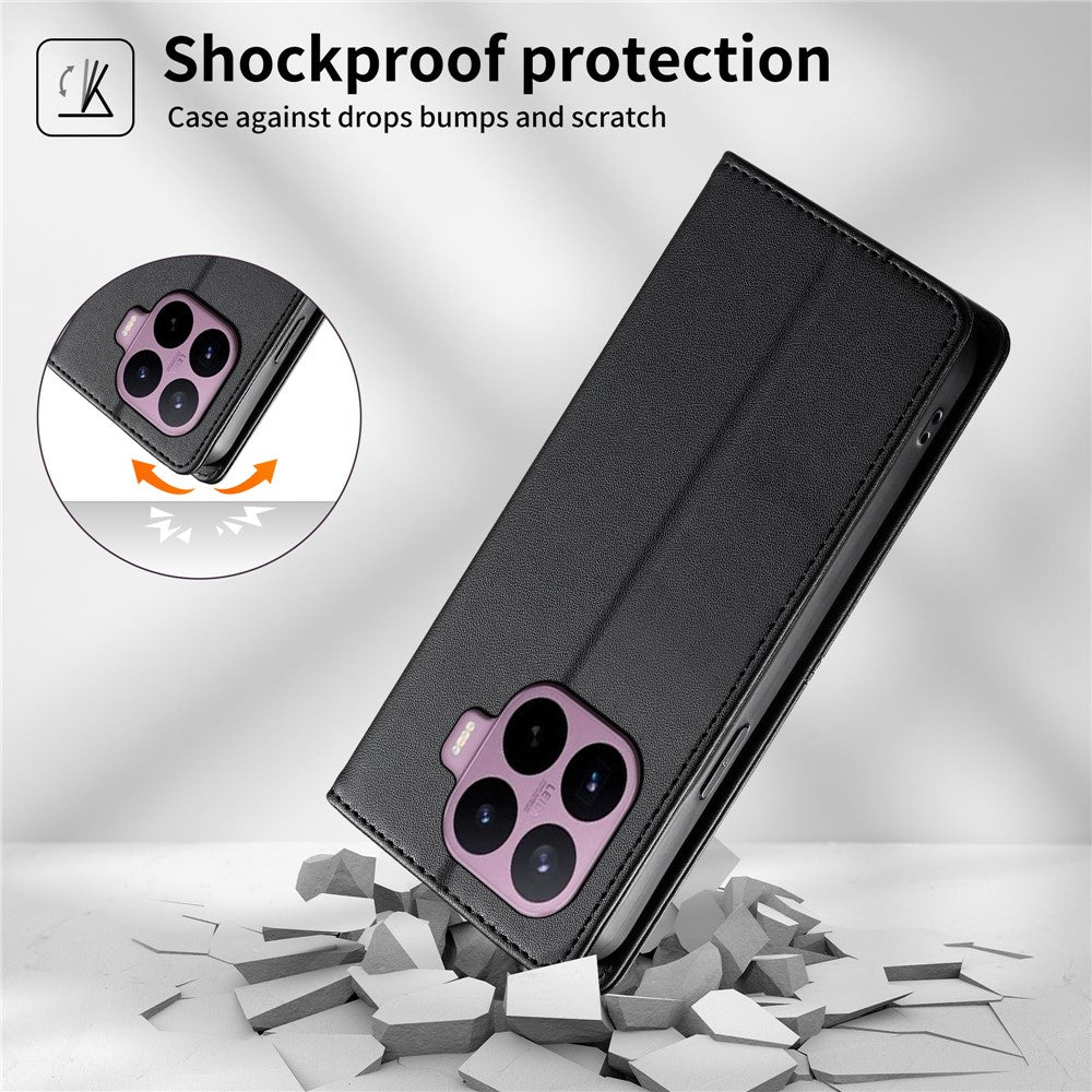 For Xiaomi 17T Wallet Stand Case Line Splicing TPU PU Leather Phone Cover