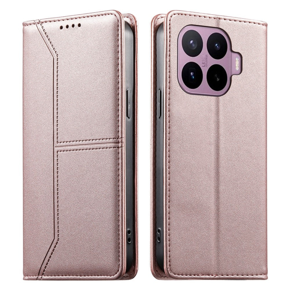 For Xiaomi 17T Wallet Stand Case Line Splicing TPU PU Leather Phone Cover